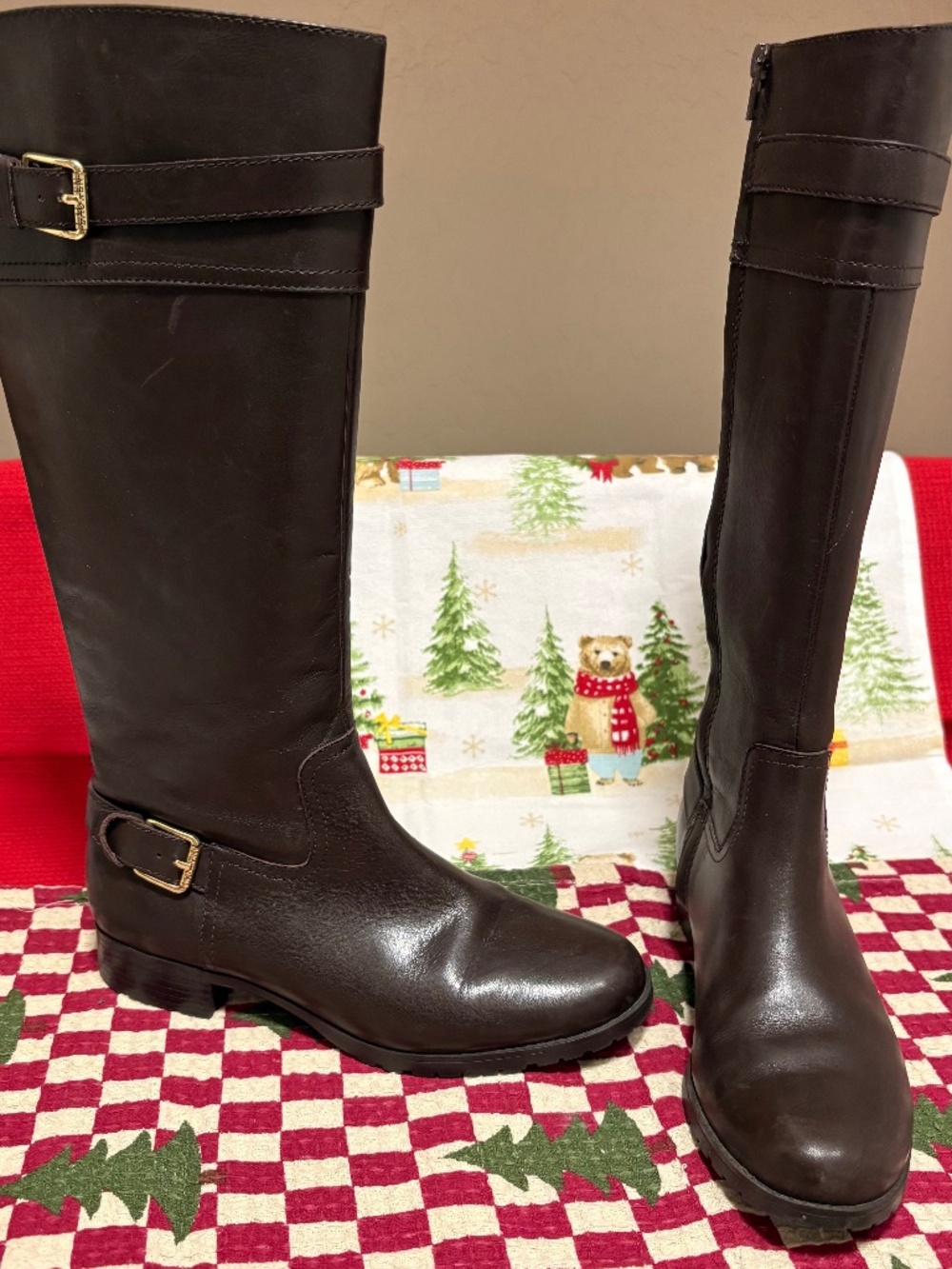 Brown Lauren Ralph Lauren Knee High Boots